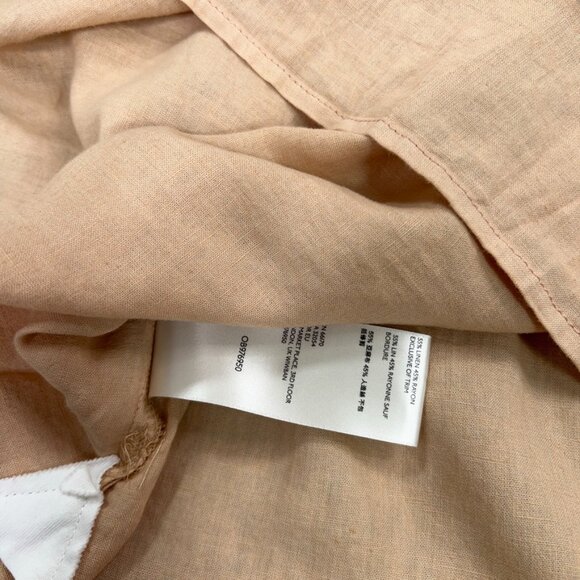 We The Free Shirt Womens Small Beige Keep it Simple Linen Flowy Oversized Coast - Picture 13 of 14